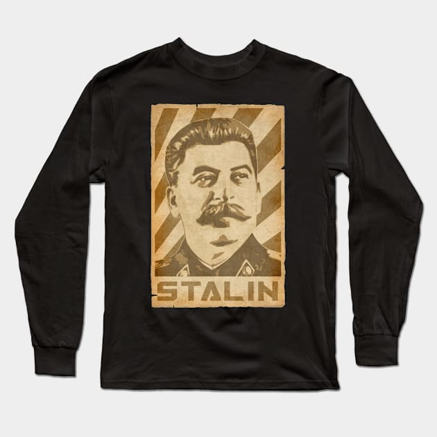Joseph Stalin Propaganda Poster Long Sleeve T-Shirt by Nerd_art